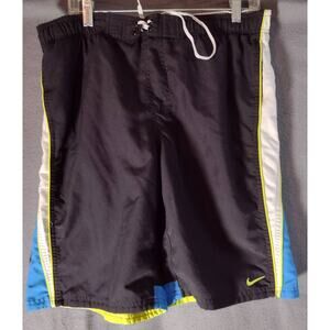 NIKE MEN'S MULTI COLOR LINED SWIM TRUNKS MEDIUM